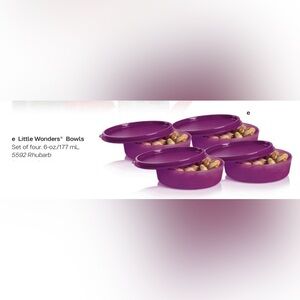 Tupperware Little Wonders Bowls 4pc Set